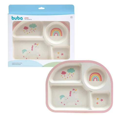 BUBA - PRATO COM DIVISORIAS MAGIC UNICÓRNIO