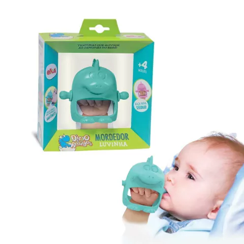 ELKA - MORDEDOR LUVINHA DINO +4MESES - VERDE