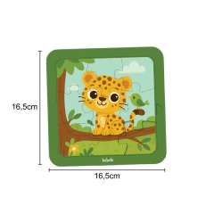 BABEBI - QUEBRA-CABEÇAS 09 PEÇAS ANIMAIS - ONÇA - comprar online