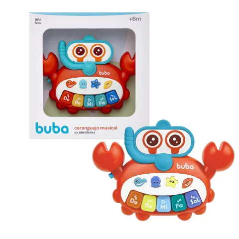 BUBA - CARANGUEJO MUSICAL BRINQUEDO DE ATIVIDADES +6M