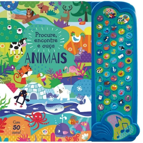 LIVRO PROCURE ENCONTRE E OUÇA OS ANIMAIS - CIRANDA CULTURAL