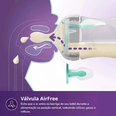 AVENT - MAMADEIRA PETALA 3.0 125ML AIR FREE TRANSPARENTE - loja online