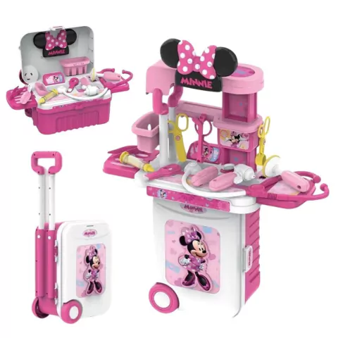 MULTIKIDS - MALETA DE VIAGEM MINNIE MEDICO PLAYSET 3 EM 1