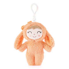 GLOVELEYA - MINI BONECA 14CM SPRING PELÚCIA COELHA - LARANJA