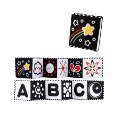 LIVRO DE TECIDO DUPLA FACE COM IMAGENS DE CONTRASTE - CÉU