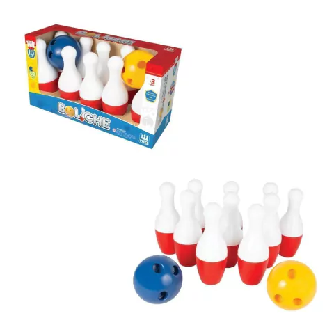NIG - JOGO DE BOLICHE COM 10 PINOS E 02 BOLAS +3ANOS