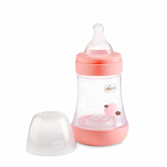 CHICCO - MAMADEIRA PERFECT5 FLUXO INICIAL 150ML ROSA - Mamu Kids Store