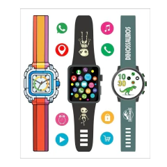 TATUFUN - RELÓGIOS SKELETON TATUAGEM TEMPORÁRIA INFANTIL