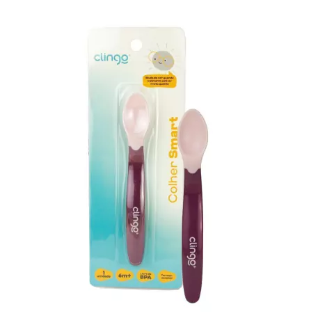 CLINGO - COLHER DE SILICONE TERMOSSENSÍVEL COLORS ROSÊ