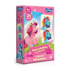 TOYSTER - UNICÓRNIOS FANTÁSTICOS JOGO DE MEMÓRIA 48 PEÇAS - Mamu Kids Store