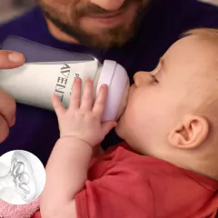 AVENT - MAMADEIRA DE VIDRO PÉTALA 240ML 1M+ BICO 2 - loja online