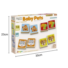 JUNGES - JOGO DA MEMÓRIA EM BLOCOS EM MDF - BABY PETS - comprar online