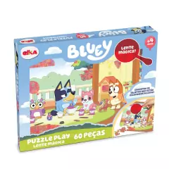 ELKA - QUEBRA CABEÇA COM LENTE MÁGICA PUZZLE PLAY BLUEY 60 PEÇAS - Mamu Kids Store
