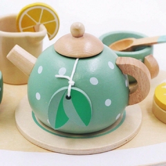KIT DE COZINHA DE MADEIRA CHÁ DA TARDE 15 PEÇAS - Mamu Kids Store