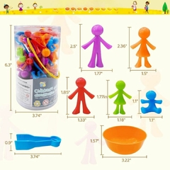 BRINQUEDO MONTESSORI CLASSIFICAÇÃO DE CORES FAMÍLIA 40 PEÇAS - comprar online