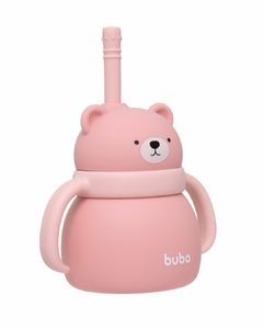 Imagem do BUBA - COPO EM SILICONE COM CANUDO URSINHO - ROSA