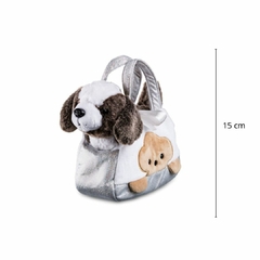 MULTIKIDS - BOLSA COM PELÚCIA CUTIE CACHORRO PRATA - comprar online