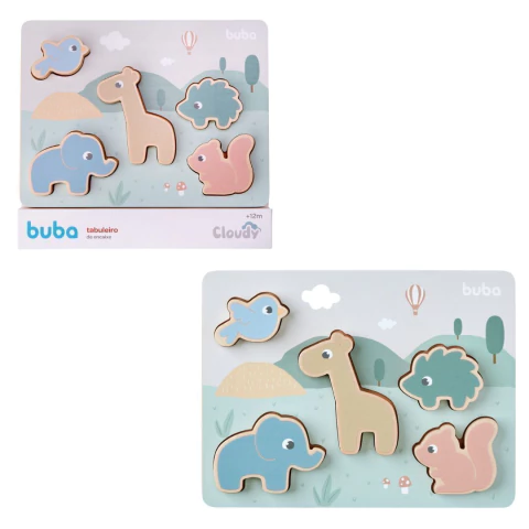 BUBA - TABULEIRO DE ENCAIXE CLOUDY EM MADEIRA +12 MESES