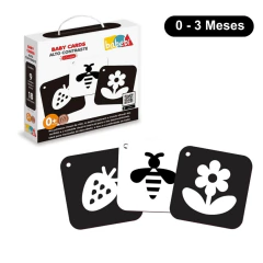 BABEBI - BABY CARDS ALTO CONTRASTE CARTÃO SENSORIAL - (O a 3 meses)