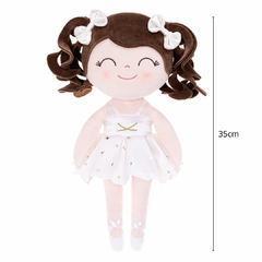 GLOVELEYA - BONECA 35CM BAILARINA BRANCO CACHOS - CASTANHO - comprar online