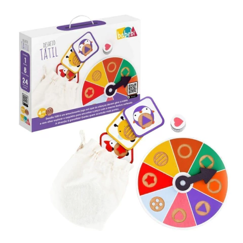 BABEBI - DESAFIO TÁTIL BRINQUEDO SENSORIAL EDUCATIVO EM MADEIRA