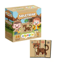 SOPECCA - SOLETRAR ANIMAIS JOGO EDUCATIVO EM MADEIRA