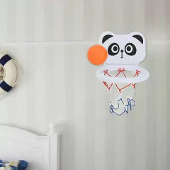 BRINQUEDO DE BANHO COM VENTOSA CESTA DE BASQUETE PANDA COM 3 BOLAS - loja online