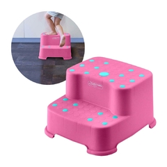 MULTIKIDS - ESCADINHA INFANTIL UP N' DOWN COM 2 DEGRAUS ROSA