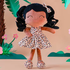 Imagem do GLOVELEYA - BONECA 30CM SPRING ANIMAIS - LEOPARDO MORENA