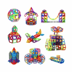 BRINQUEDO BLOCOS MÁGNETICOS COLORIDOS 100 PEÇAS - Mamu Kids Store