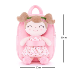 GLOVELEYA - MOCHILA COM BONECA CHERRY GIRL - ROSA na internet