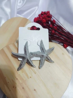Brinco Feminino Dourado Estrela do Mar G Moda Praia