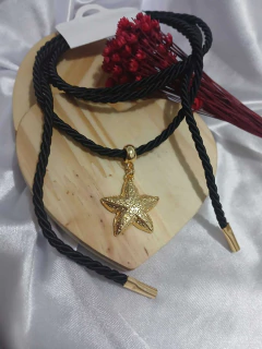 Colar Estrela do Mar com Cordão Acetinado Bijuteria - loja online