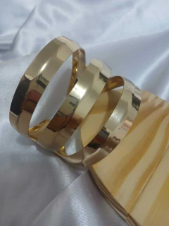 Bracelete De Metal 3 Arcos Dourado Bijuteria Elegante E Mo na internet