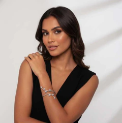 Pulseira Pazu Folheada Modelo Espiral com Design de Bola