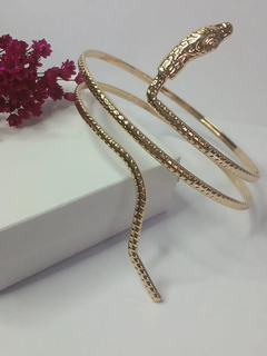 Imagem do Pulsera Bracelete Cobra Serpente Estilo Egipcia Metálica