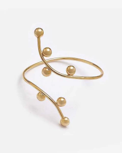 Pulseira Pazu Folheada Modelo Espiral com Design de Bola - comprar online