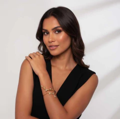 Pulseira Pazu Folheada Modelo Espiral com Design de Bola - comprar online