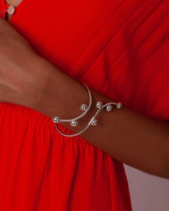 Pulseira Pazu Folheada Modelo Espiral com Design de Bola