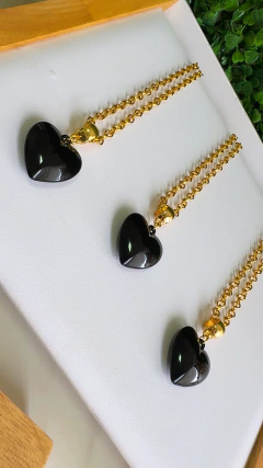 Colar coração black - comprar online