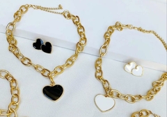 Conjunto Chocker + brinco heart