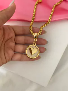 Colar Mariana coração 3D - Pimenta Rosa Acessórios