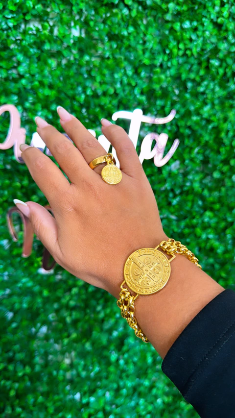 Pulseira e anel Sao Bento