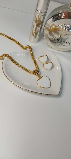 Conjunto Colar + brinco heart - comprar online