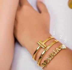 Braceletes Sky banhado no verniz italiano