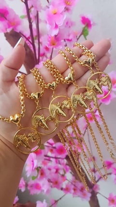 Colar Amazona elo coração