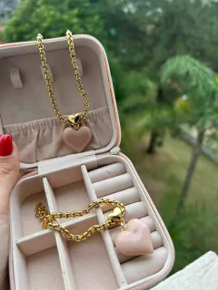 Conjunto coração color nude - comprar online