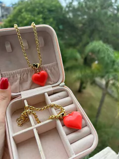 Conjunto coração color vermelho - comprar online