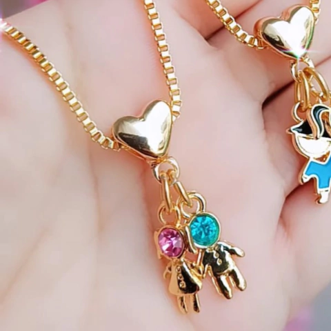 Colar filhos coração