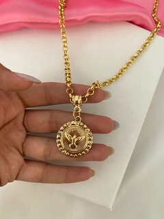 Colar medalhão espírito santo - comprar online